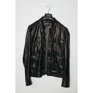 John Varvatos Racer Lamb Leather Jacket